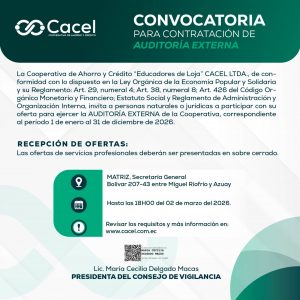 Convocatoria para Contratación de Auditoría Externa